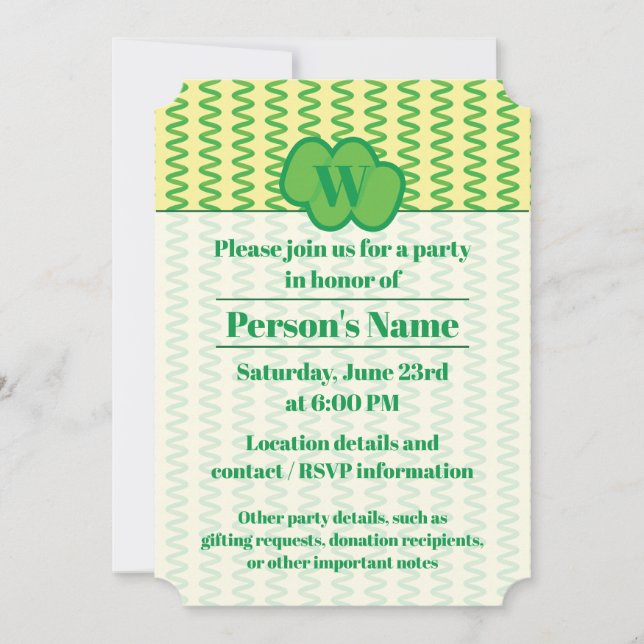 Invitación Espirulina asombrosa (Anverso)