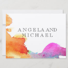 Invitación Esplandor de color de agua