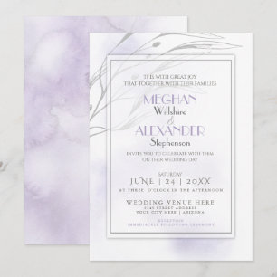 Invitación Esplash acuático Lilac moderno