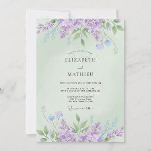 Invitación Espléndida boda de primavera en verde menta