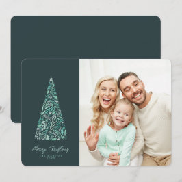 Invitación Espléndida foto de Navidades verdes de Spruce Tree