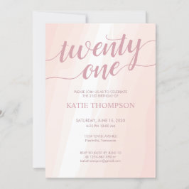 Invitación Esplusa rosa de color de agua