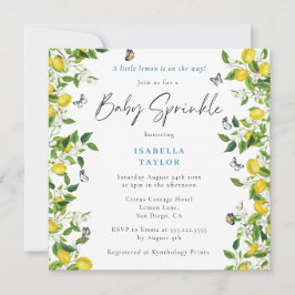 Invitación Espoleta Baby Shower de limón de verano moderno