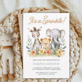 Invitación Espoleta Baby Shower de Safari de la Jungla
