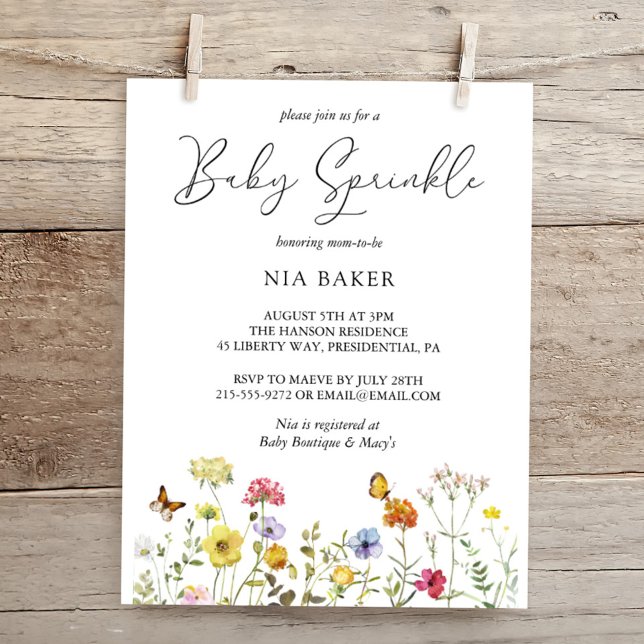 Invitación Espoleta Botánica de Flor Silvestre de verano (Subido por el creador)