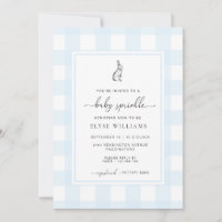 Espoleta de bebé de conejo azul de Gingham