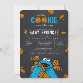 Invitación Espoleta de bebé de Cookie Monster Chalkboard