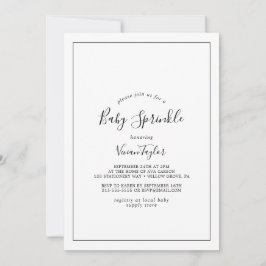 Invitación Espoleta minimalista para el bebé