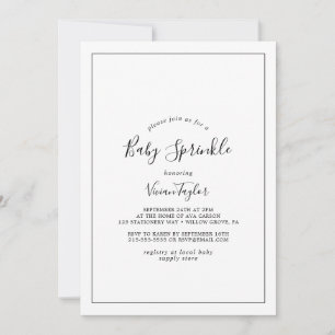Invitación Espoleta minimalista para el bebé
