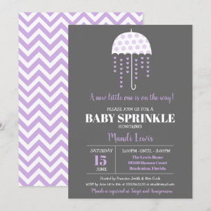 Invitación Espoleta o Baby Shower de lavadora de paraguas cúr