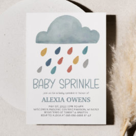 Invitación Espolvorea Baby Shower en lluvia arcoiris boho