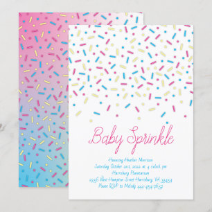 Invitación Espolvorea ducha espolvorosa de bebé confetti