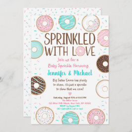 Invitación Espolvoreada con amor Donut Baby Sprinkle