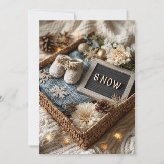Invitación Espolvoreada en nieve | Espoleta de copo de nieve