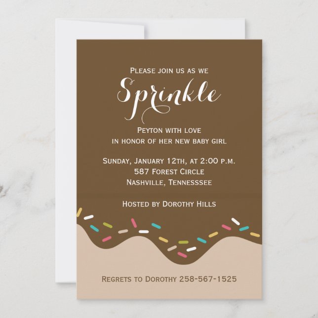 Invitación Espolvoreado con amor (Anverso)