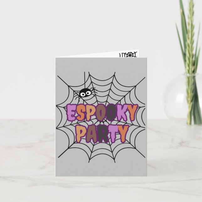Invitación Espooky Fiesta Fun Spooky Spider (Anverso)