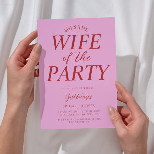 Invitación Esposa de la fiesta de Despedida de Soltera Rosa 