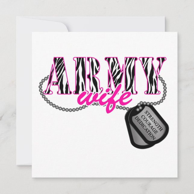 Invitación Esposa del ejército (Anverso)