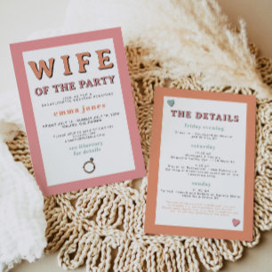 Invitación Esposa retro de JEAN de la bachillerato de la burb