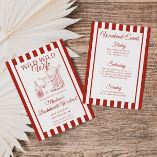 Invitación Esposa Salvaje Salvaje Despedida de Soltera