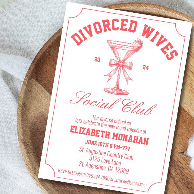 Invitación Esposas Red Divorciadas Fiesta de Divorcio del Clu (Subido por el creador)