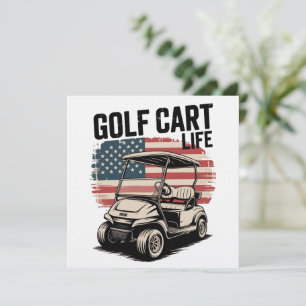 Invitación Esposo de la vida del carrito de golf golfista ama