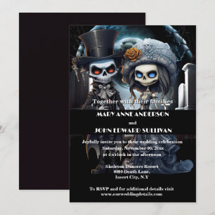 Invitación Esposo novia cadáver hasta que la muerte nos separ