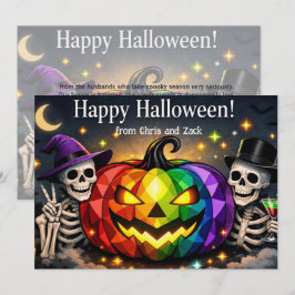 Invitación 🎃🌈Esposos LGBT espeluznantes