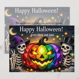 Invitación 🎃🌈Esposos LGBT espeluznantes