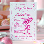Invitación Espresso Martini 21º cumpleaños de Trinidad y Toba<br><div class="desc">Esta invitación de cumpleaños temática espresso martini,  caprichosa y femenina,  cuenta con un gran martini de doodle rosado y un marco. Todo el texto es editable.</div>