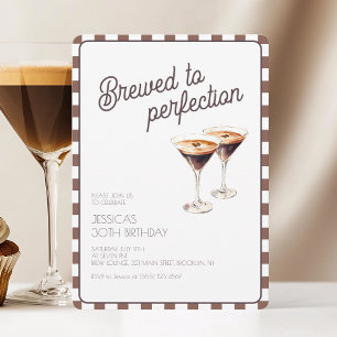 Invitación Espresso Martini 30 años Fiesta