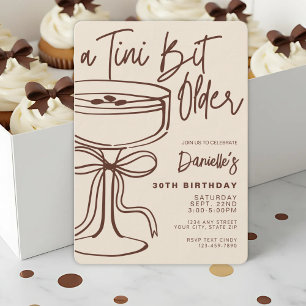 Invitación Espresso Martini 30 cumpleaños un poco más viejo d