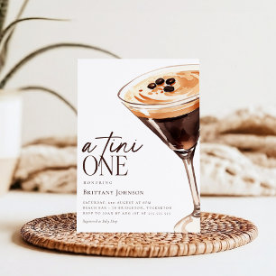 Invitación Espresso Martini A Tini One Baby Shower
