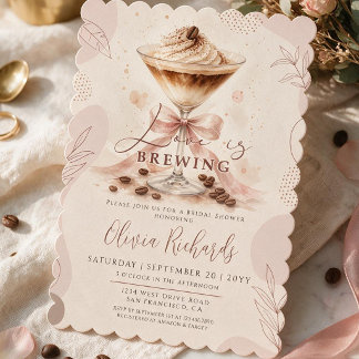 Invitación Espresso Martini Amor está hirviendo Despedida de