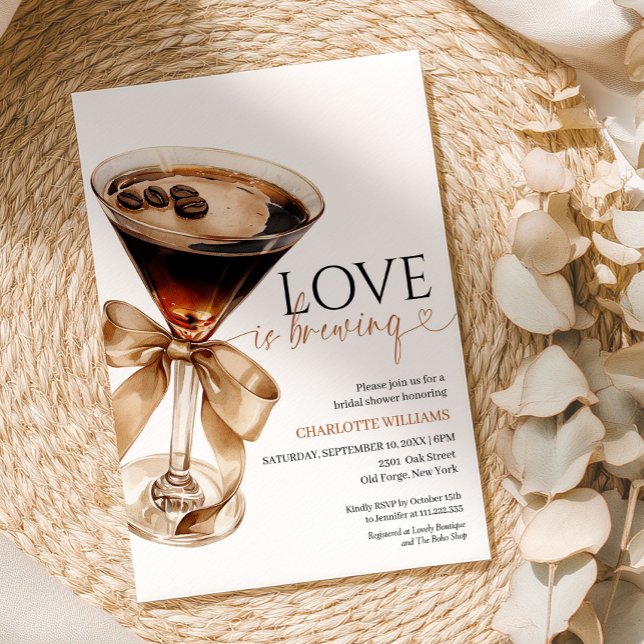 Invitación Espresso Martini Bridal Shower (Subido por el creador)
