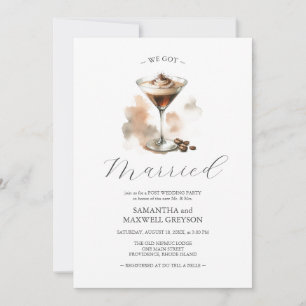Invitación Espresso Martini Cocktail Post Wedding Party