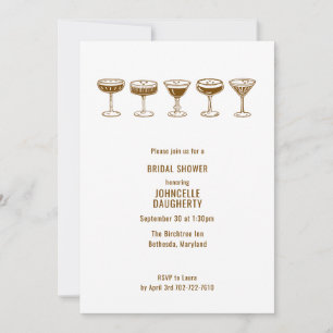 Invitación Espresso Martini Despedida de Soltera con Código Q