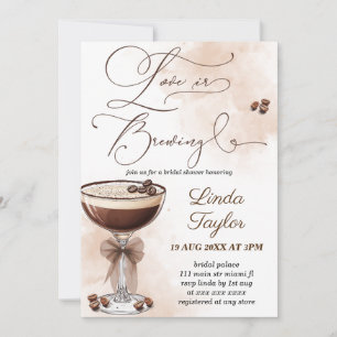 Invitación Espresso Martini El Amor Está Cociéndose Despedida