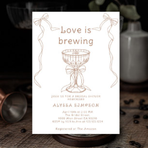 Invitación Espresso Martini Hand Drake Bridal Shower