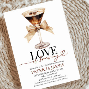 Invitación Espresso Martini Love is Breve Bridal Shower