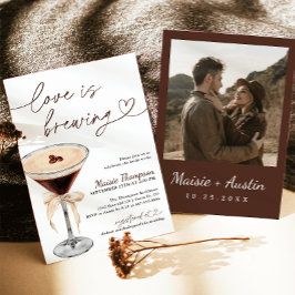 Invitación Espresso Martini Love is Breve Bridal Shower