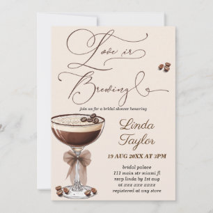 Invitación Espresso Martini Love Is Brewing Despedida de Solt