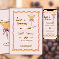 Espresso Martini Modern Wavy Coffee Bridal Shower