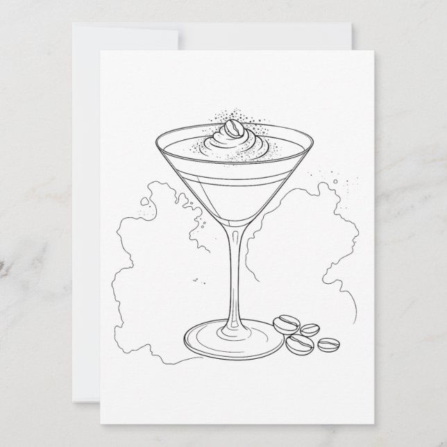 Invitación Espresso Martini Paint and Sip Pictures (Anverso)