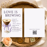 Invitación Espresso Martini QR Code Registry Bridal Shower<br><div class="desc">Espresso martini bridal shower invitation featuring a chic coffee cocktail theme with an integrated QR code for easy registry access. Designed so guests can quickly scan to view the couple registry, RSVP details, or event information. Ideal for modern bridal showers, cocktail style celebrations, and espresso martini themed parties. Editable text...</div>