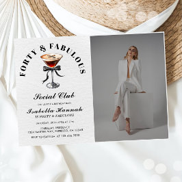 Invitación Espresso Martini Tini bit mayor 40thBirthday Photo