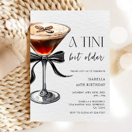 Invitación Espresso Martini Tini Bit Older Birthday Party