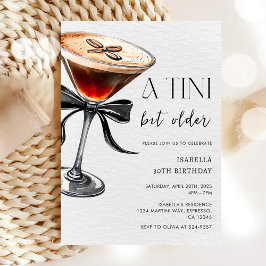 Invitación Espresso Martini Tini un cumpleaños mayor