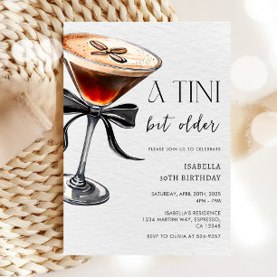 Invitación Espresso Martini Tini un cumpleaños mayor