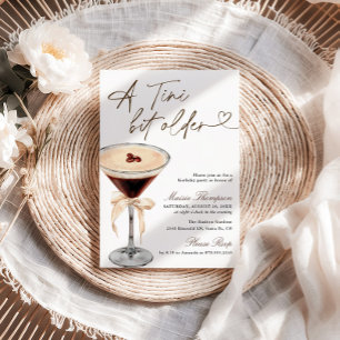 Invitación Espresso Martini Un Poco Más Mayor Fiesta de Cumpl